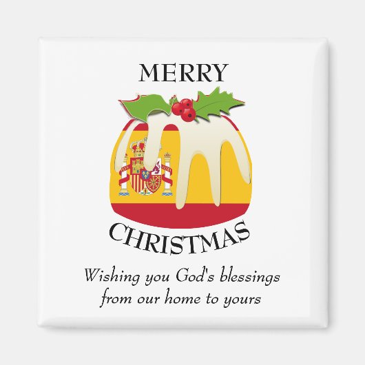 スペインのFLAGクリスマスプリン磁石 マグネット (正面)