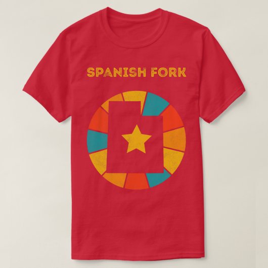 スペインのFork Utahヴィンテージ動揺して土産1 Tシャツ (デザイン正面)