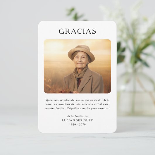 スペインのGracias葬儀記念写真 サンキューカード (スタンド正面)