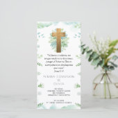 スペインのGreenery First Communion Bookmarkの好意 サンキューカード (スタンド正面)