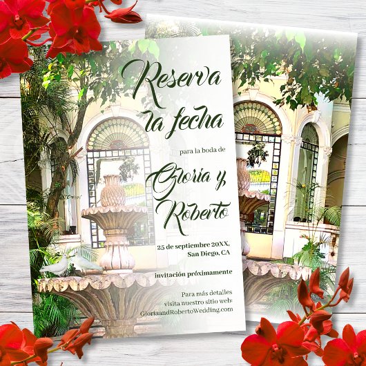 スペインのHacienda Mexican Wedding Save The Date 招待状