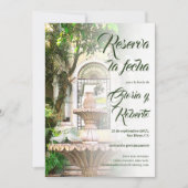 スペインのHacienda Mexican Wedding Save The Date 招待状 (正面)