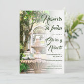 スペインのHacienda Mexican Wedding Save The Date 招待状 (スタンド正面)