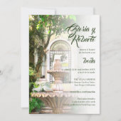 スペインのHacienda & White Doves Mexician結婚. 招待状 (正面)