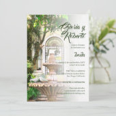 スペインのHacienda & White Doves Mexician結婚. 招待状 (スタンド正面)