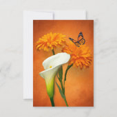 スペインのMarigoldsメキシコ結婚式RSVPカード サンキューカード (裏面)