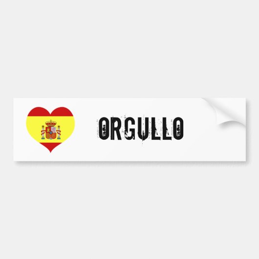 スペインのorgullo バンパーステッカー (正面)