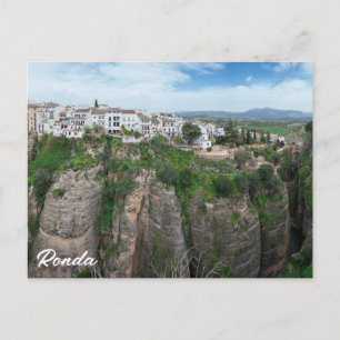 スペインのRonda Andalusiaのキャニオン ポストカード