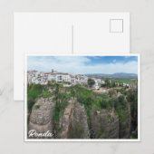 スペインのRonda Andalusiaのキャニオン ポストカード (正面/裏面)