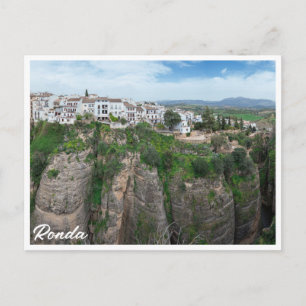 スペインのRonda Andalusiaのキャニオン ポストカード