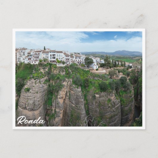 スペインのRonda Andalusiaのキャニオン ポストカード (正面)