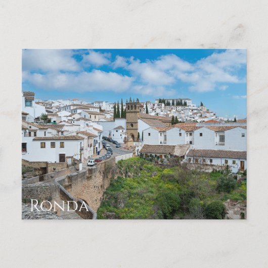 スペインのRonda Andalusiaの歴史的な旧市街 ポストカード (正面)