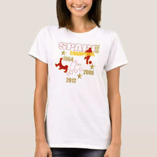 スペインは1964 2008 2010に2012年の世界のヨーロッパ人挑みます Tシャツ