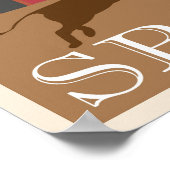 スペインへのヴィンテージ旅行 ポスター (角)