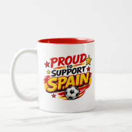 スペインを応援するマグカップ | 愛国 スペイン フットボール ツートーンマグカップ