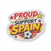 スペインを応援する人 Fan  | 愛国 スペイン フット シール (正面)