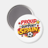 スペインを応援する人 Fan  | 愛国 スペイン フット マグネット (正面/裏面)