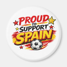 スペインを応援する人 Fan  | 愛国 スペイン フット マグネット