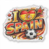 スペインを愛するサッカー ファン | 愛国的なスペイン代表 シール (正面)