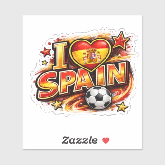 スペインを愛するサッカー ファン | 愛国的なスペイン代表 シール (シート)