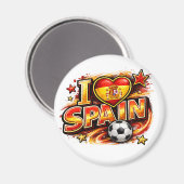 スペインを愛するサッカー ファン | 愛国的なスペイン代表 マグネット (正面/裏面)