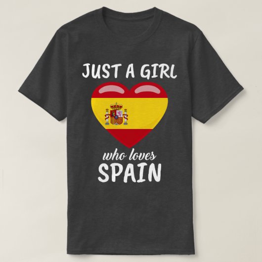 スペインを愛する女の子 Tシャツ (デザイン正面)