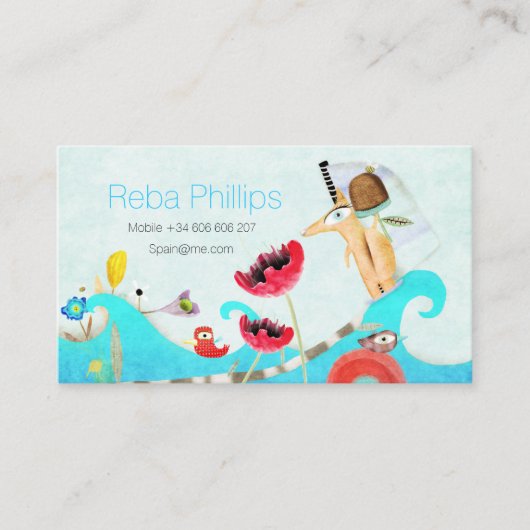 スペインを移動した 名刺 (正面)