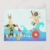 スペインを移動した 案内ポストカード (裏面)