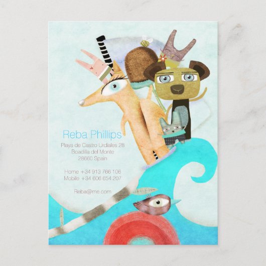 スペインを移動した 案内ポストカード (正面)