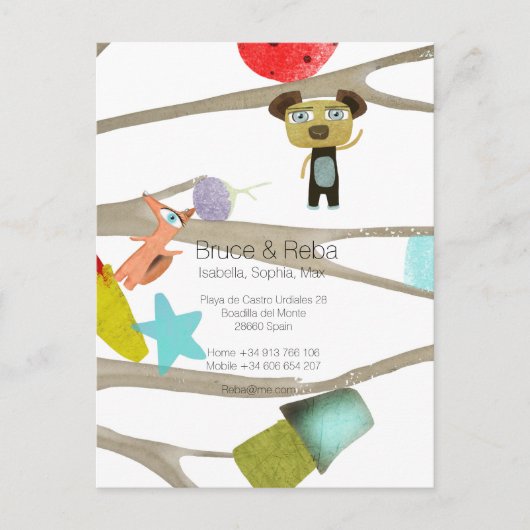 スペインを移動した 案内ポストカード (正面)