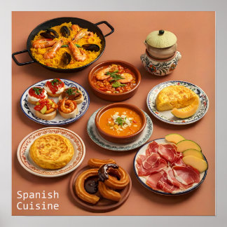 スペインを通るタパス ポスター