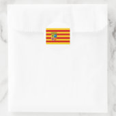 スペインアラゴン国旗 ラウンドシール (バッグ)