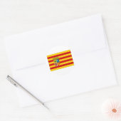 スペインアラゴン国旗 ラウンドシール (封筒)