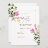 スペインインビタシオンデボダサマー結婚フローラズI 招待状 (正面/裏面)