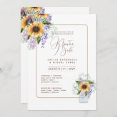 スペインインビタシオンデボダ結婚フローラの素朴I 招待状 (正面/裏面)