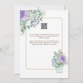 スペインインビタシオンデボダ結婚フローラズ素朴 招待状 (裏面)