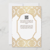 スペインインビタシオンボダエレガントホワイト華美金ゴールド 招待状 (裏面)
