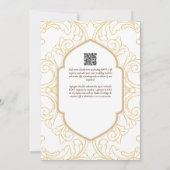 スペインインビタシオンボダエレガントホワイト華美金ゴールド 招待状 (裏面)