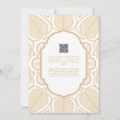 スペインインビタシオンボダエレガントホワイト金ゴールド結婚ズ 招待状 (裏面)