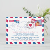 スペインエアメールの結婚式後パーティー 招待状 (スタンド正面)