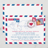 スペインエアメール挙式後パーティー 招待状 (正面/裏面)