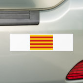 スペインカタロニアの旗 バンパーステッカー (車上)