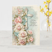 スペインカトリック追悼ミサ奉献祈り カード (黄色い花)