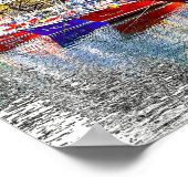 スペインカラフルのアストゥリアス州ルアルカの魚釣りボート。 ポスター (角)