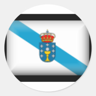 スペインガリチアの旗 ラウンドシール