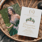 スペインキンセアニェラ金ゴールドティアラ15誕生日 招待状