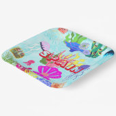 スペインクラゲカラフル水中モダン ペーパープレート (傾斜あり)