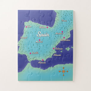 スペインクラシックの地図 ジグソーパズル