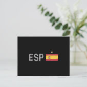 スペインサッカーのファンシャツスペインの国旗 ポストカード (スタンド正面)