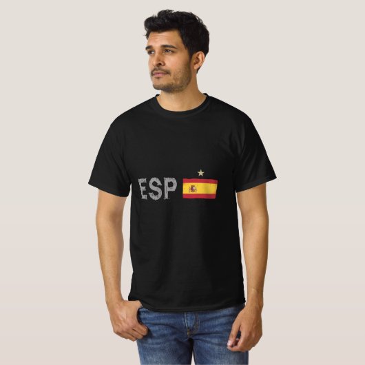 スペインサッカーのファンシャツスペインの国旗 Tシャツ (正面フル)